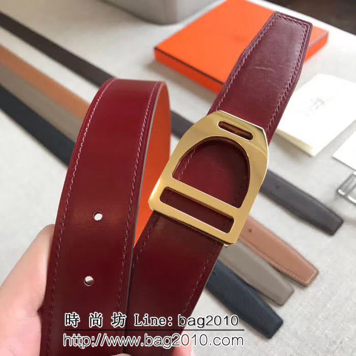 愛馬仕HERMES REVERSIBLE LEATHER STRA 官網同步 原版皮高端男士皮帶 HHG1541